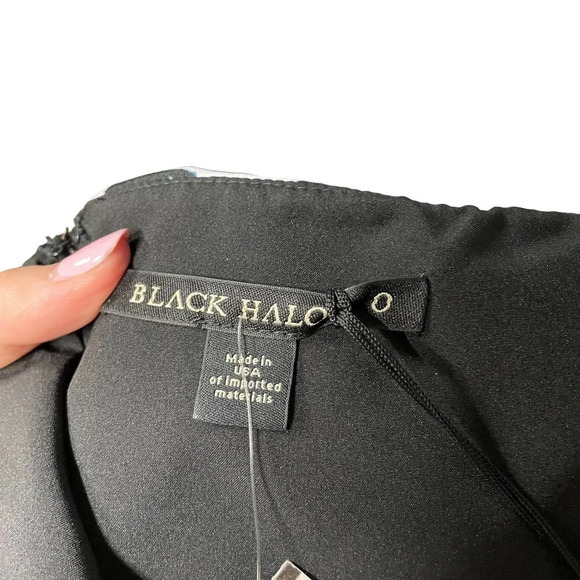Black Halo Hepburn‎ Off-the-shoulder Sheath Dress In Kaleidoscope Size 0 - Picture 11 of 14
